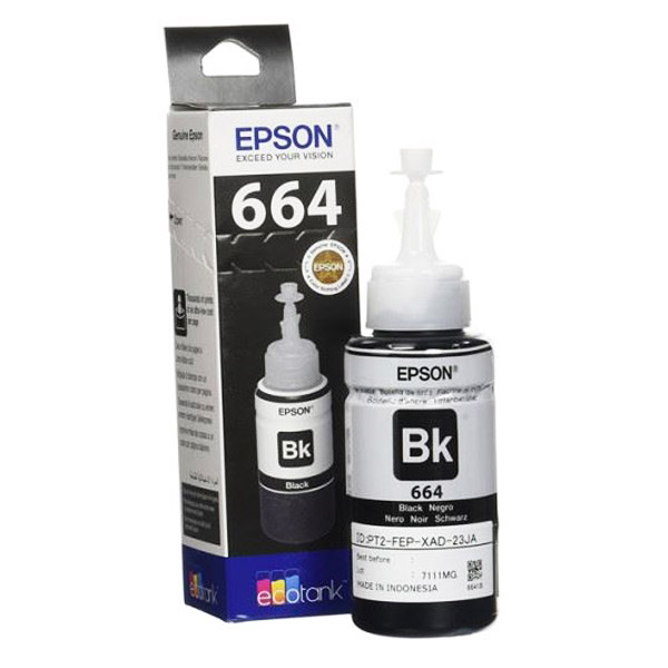 Epson Original (T6641) Black Ink Bottle 70ML